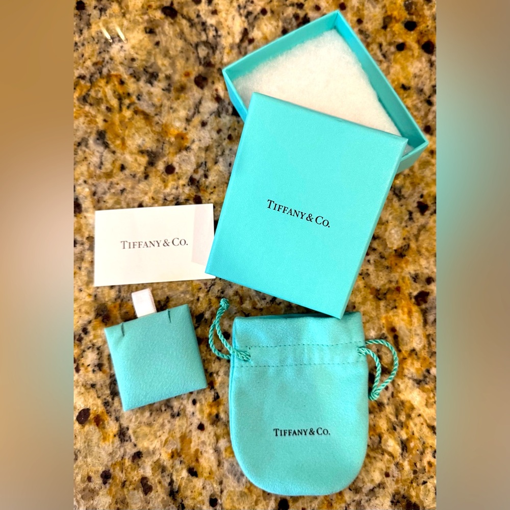 Tiffany Blue Box / Pouch / Earring Holder / Sterling Silver Card